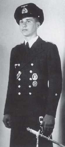 A young Fhnrich midshipman in dress uniform with dagger and portepee His - photo 2