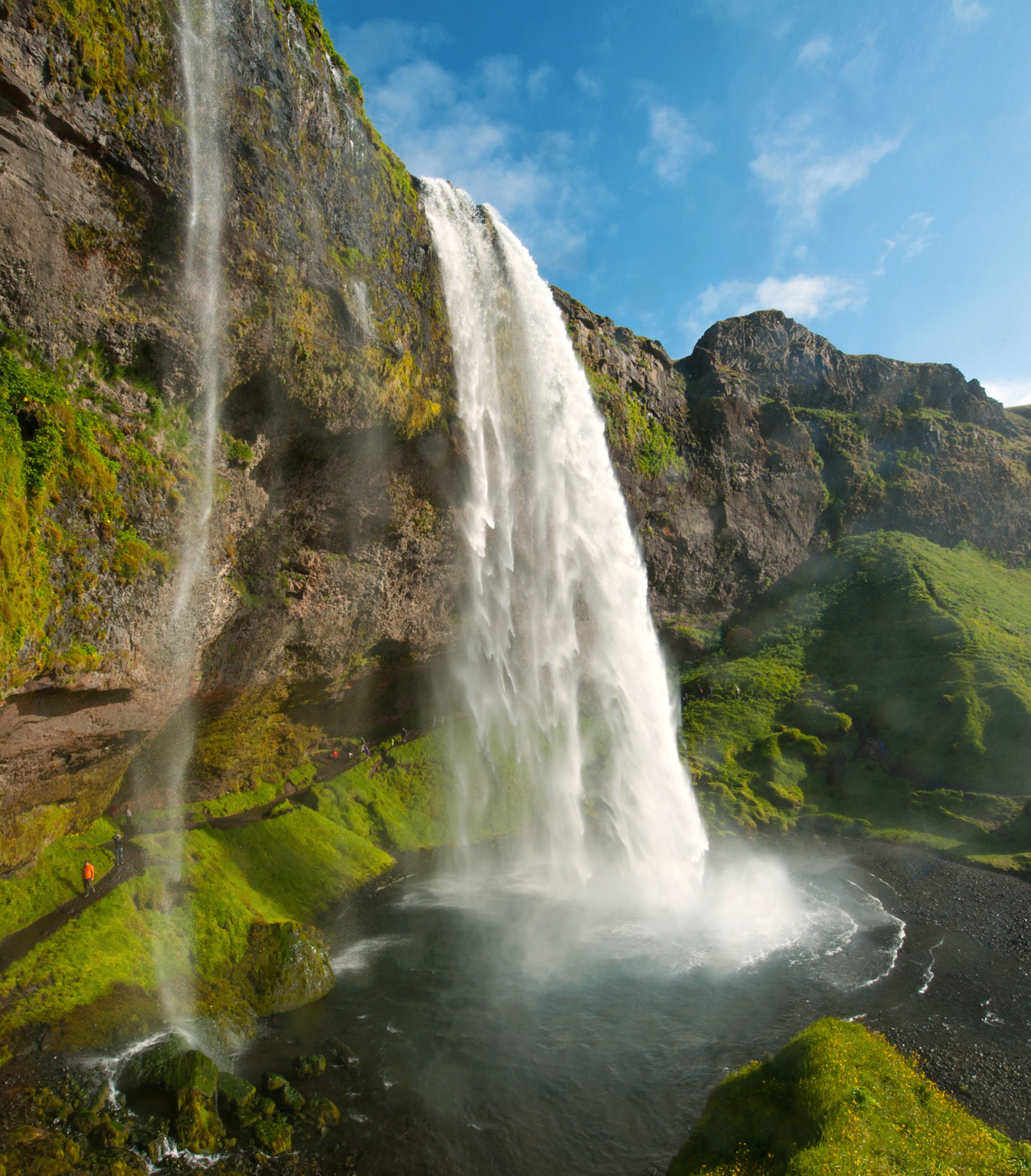 Seljalandsfoss waterfall is fed by meltwater from Eyjafjallajkull icecap - photo 6