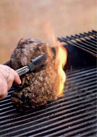 As a general rule when cooking inch-thick steaks turn them after about 5 - photo 4