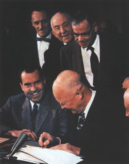 President Eisenhower signs-on January 3 1959-the proclamation admitting Alaska - photo 2