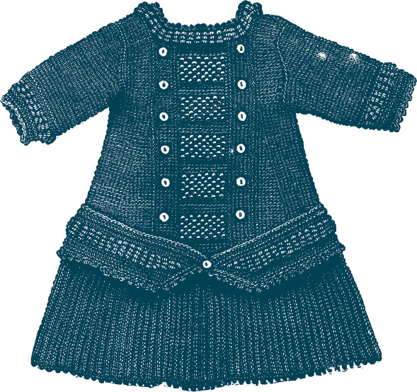 Childs Dress in Tricot and Crochet Tea Cosy in Tricot Limpet Shell - photo 4