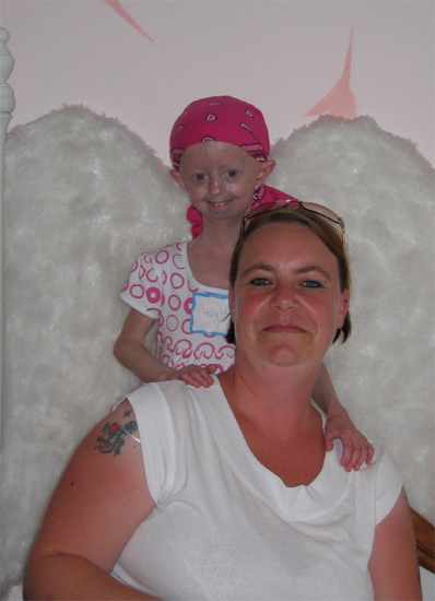 Pretending to be an angel watching over my Mum at the Progeria Reunion 2003 - photo 12