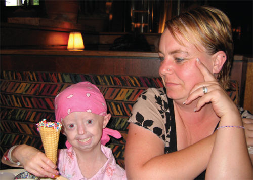 Me and Mum at an American steakhouse during the Progeria Reunion 2003 - photo 7