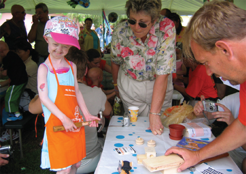 Having fun painting at a Progeria Reunion 2001 Riding my bike by the beach - photo 8