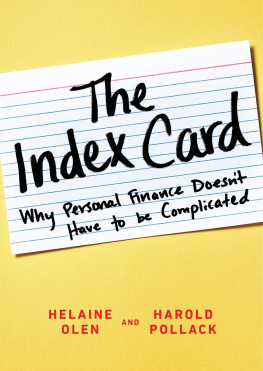 Olen The index card: why personal finance doesnt have to be complicated