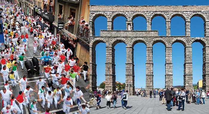 Running with the bulls in Pamplona Segovias towering aqueduct Thanks to the - photo 8