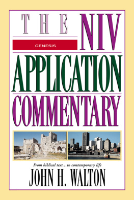 Walton - Genesis: The NIV Application Commentary