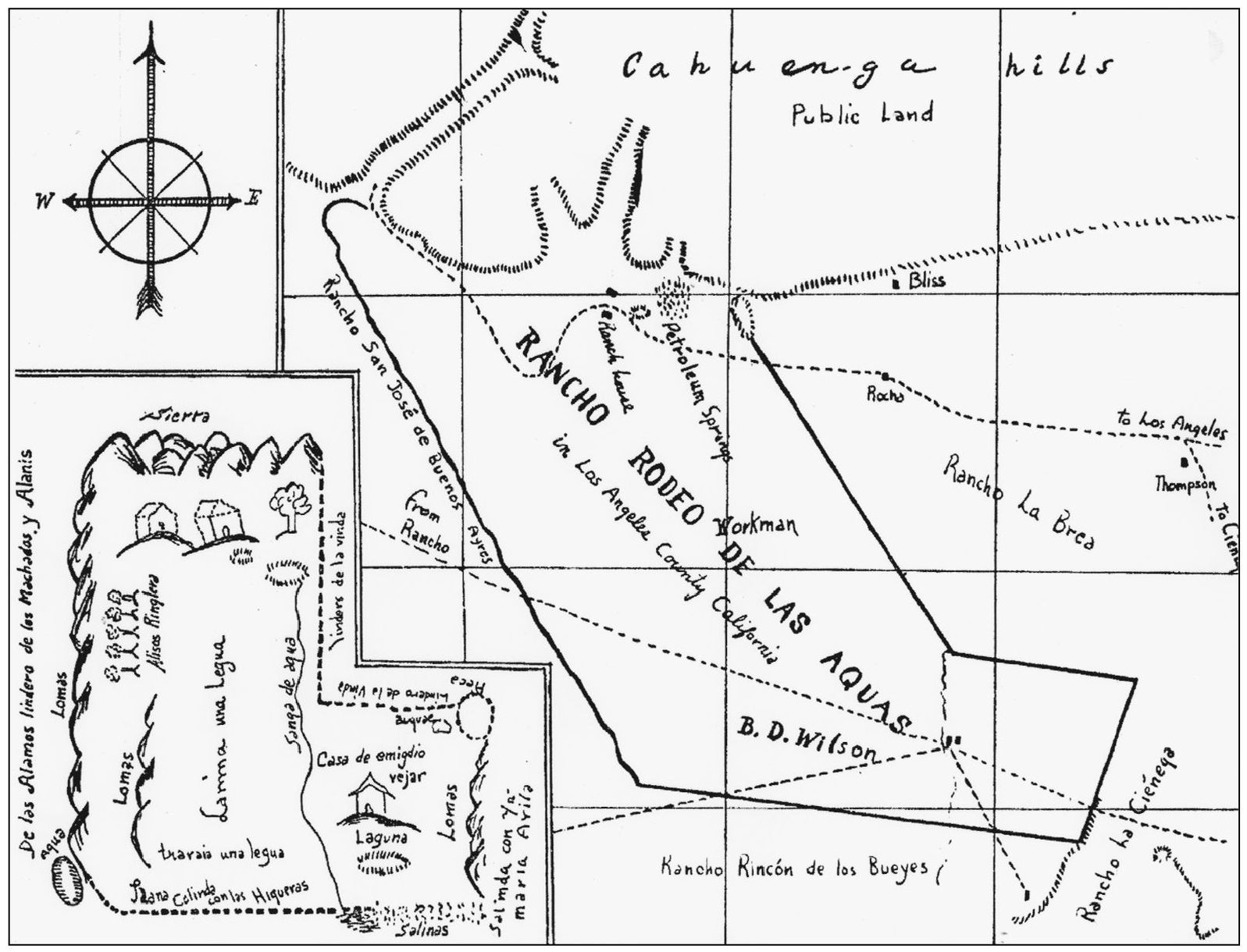 MAP OF EL RODEO DE LAS AGUAS RANCHO 1868 When Maria Rita Valdez de Villa had - photo 3