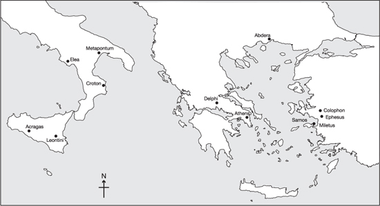 Home cities of chief Presocratic Philosophers Time line A Presocratic - photo 3