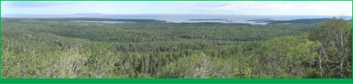 Looking out over the Canada US border from the top of Mount Franklin Isle - photo 1