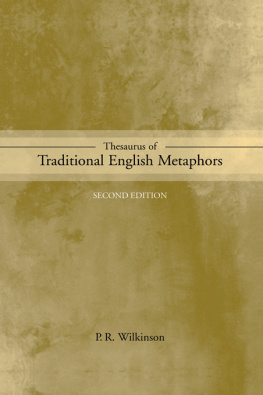P.R. Wilkinson (retail) - Thesaurus of Traditional English Metaphors