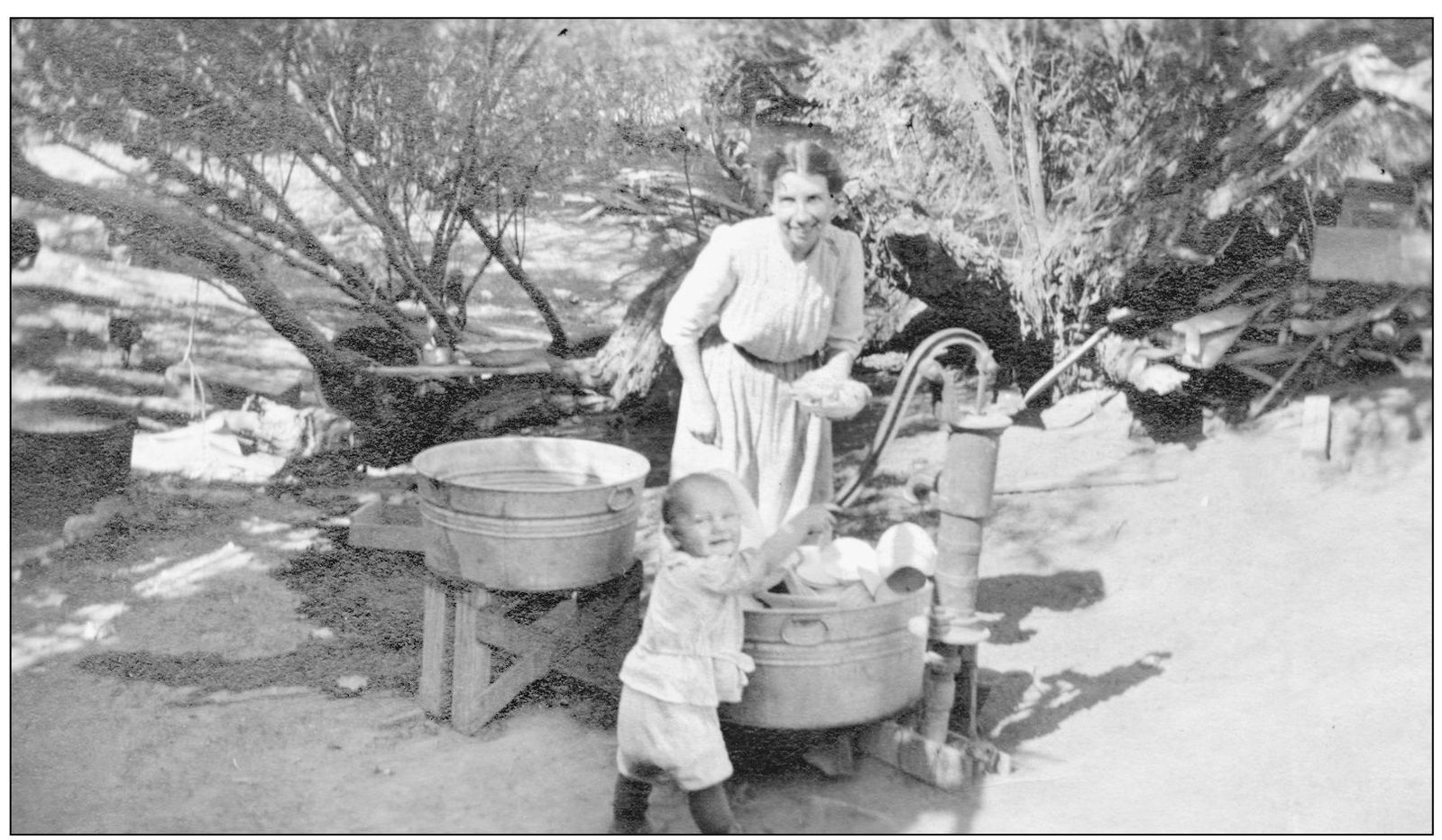 Ellen Decker Norton and her son Bert are pictured on wash day c 1911 They - photo 6