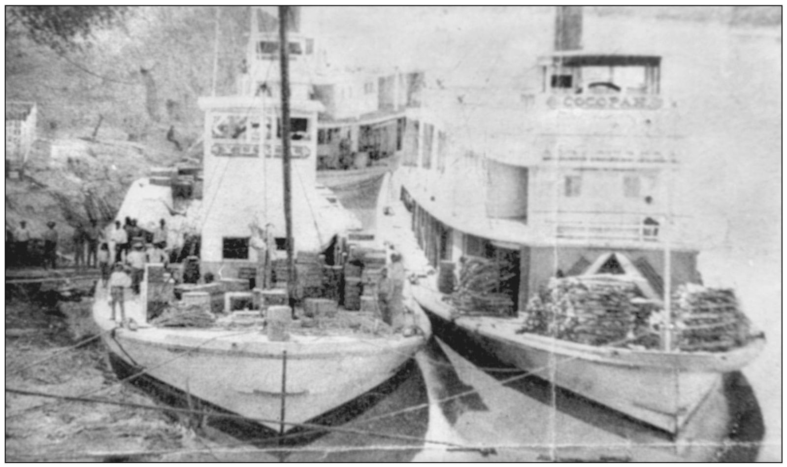 The steamboats Cocopah Yuma and Queshan are shown at dock in this 1875 - photo 9