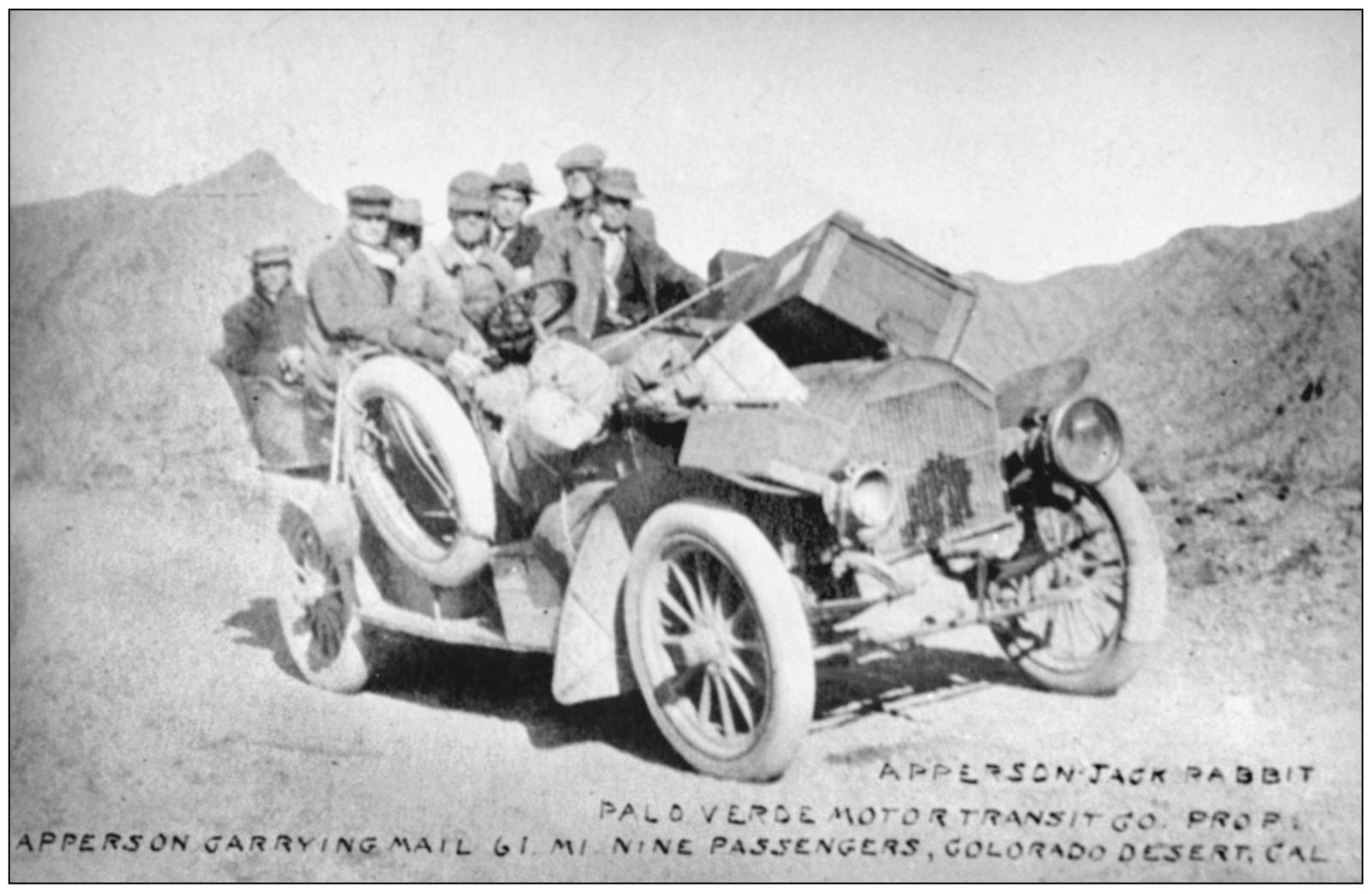 The Apperson Jackrabbit Stage carried mail and passengers from Yuma to Blythe - photo 12