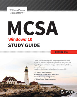 Panek - MCSA Windows 10 study guide: Exam 70-698