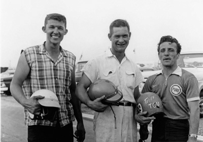 Richard Petty Speedy Thompson and Tiger Tom Pistone dressed in race gear from - photo 1