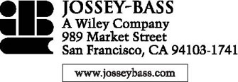 Copyright 2000 by John Wiley Sons Inc Jossey-Bass is a registered trademark - photo 2
