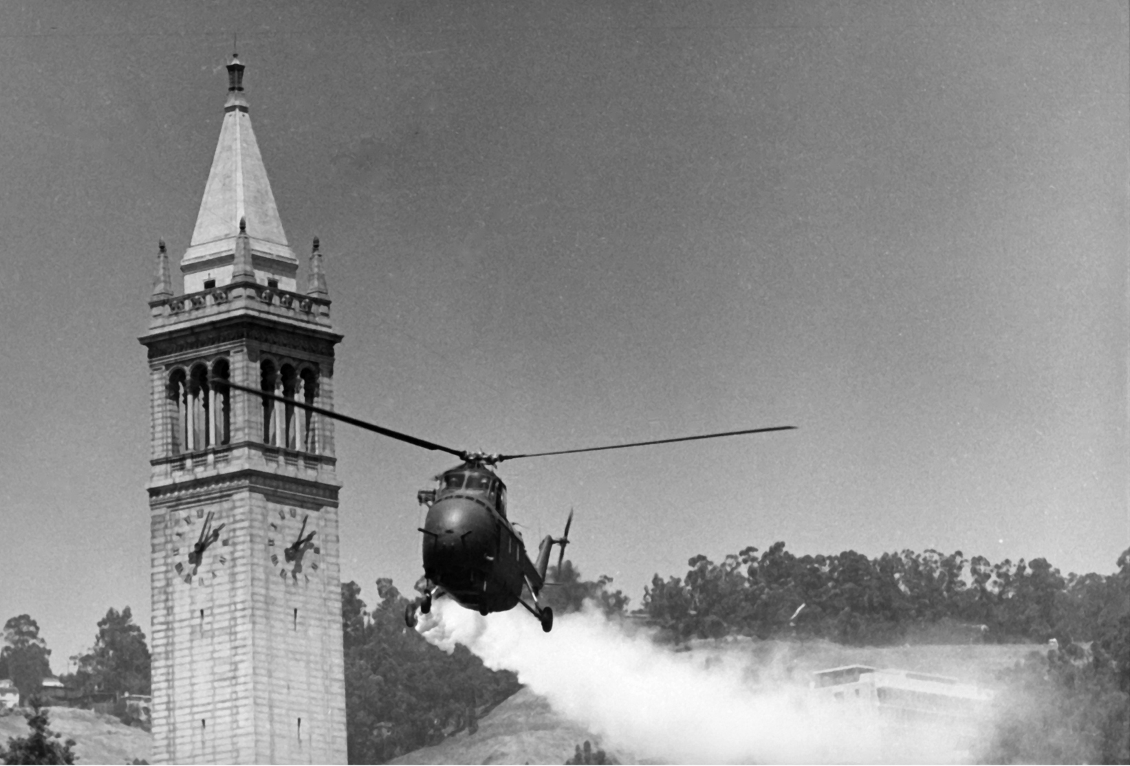 A National Guard helicopter sprays tear gas on protestors at the University of - photo 9