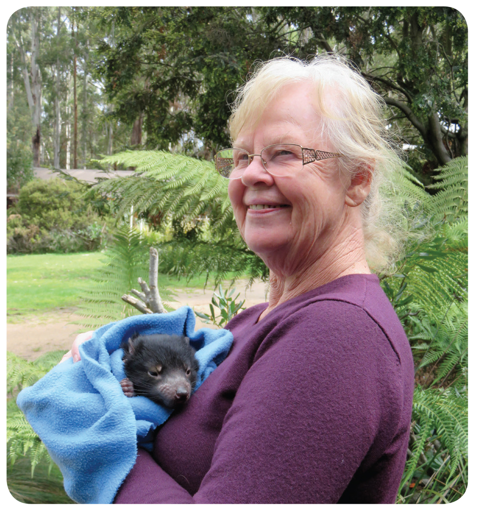 Jenny enjoys an up-close and personal visit with a baby devil Menna Jones - photo 4