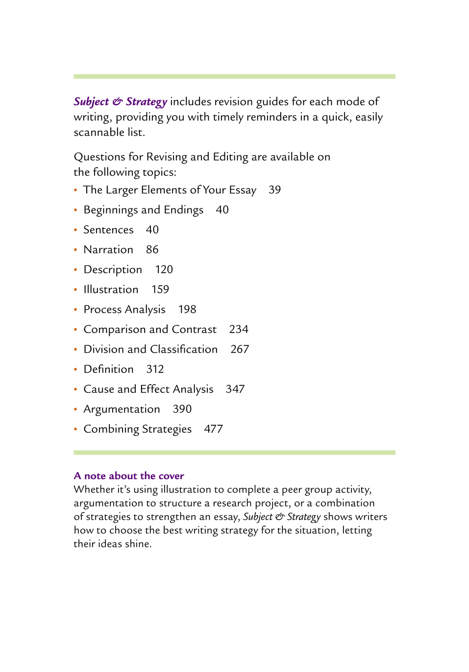 Subject Strategy includes revision guides for each mode of writing providing - photo 2