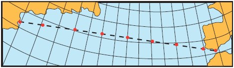 Fig 5 However unless a boat sailing a Great Circle route is sailing directly - photo 4