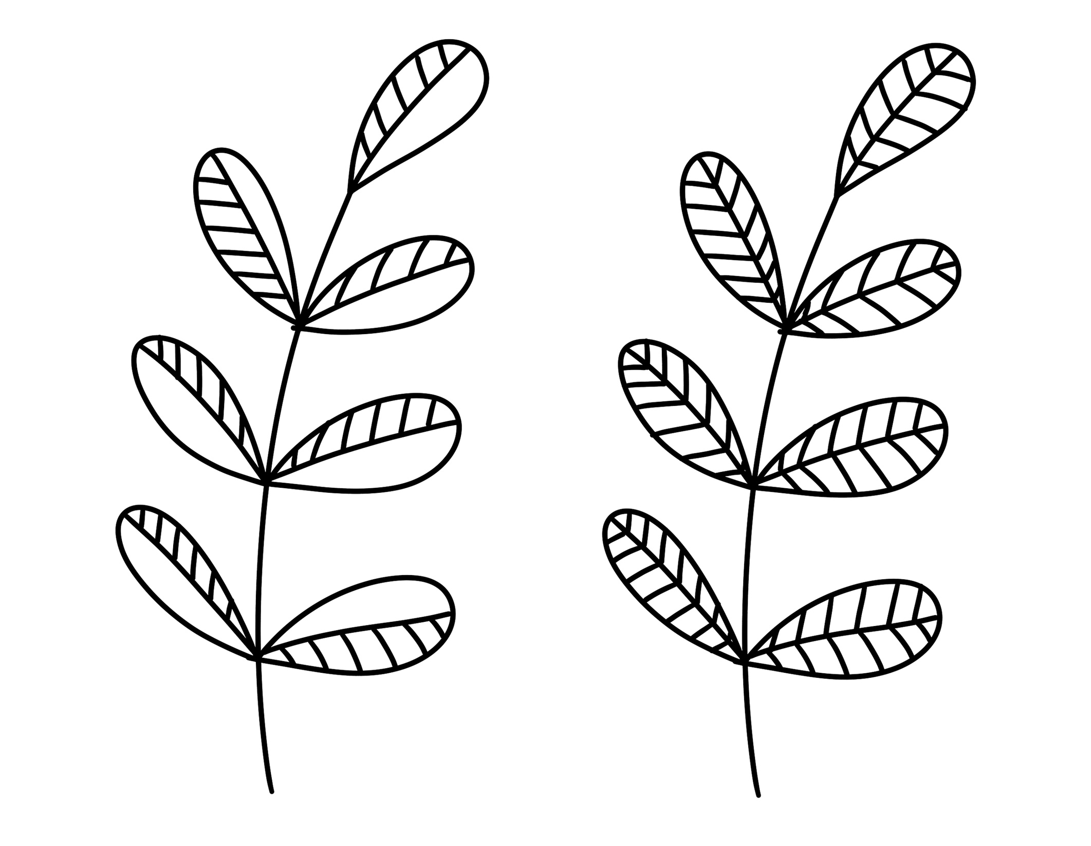 Evolving this style even further add line work by drawing veins in the leaves - photo 9