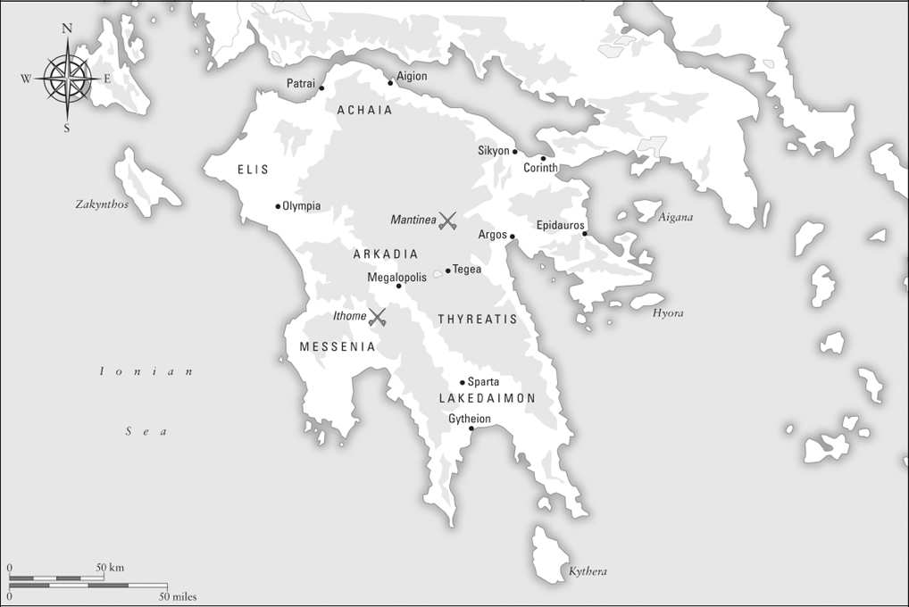 The Peloponnese Lakonia Sparta City Plan Battle of Thermop - photo 3