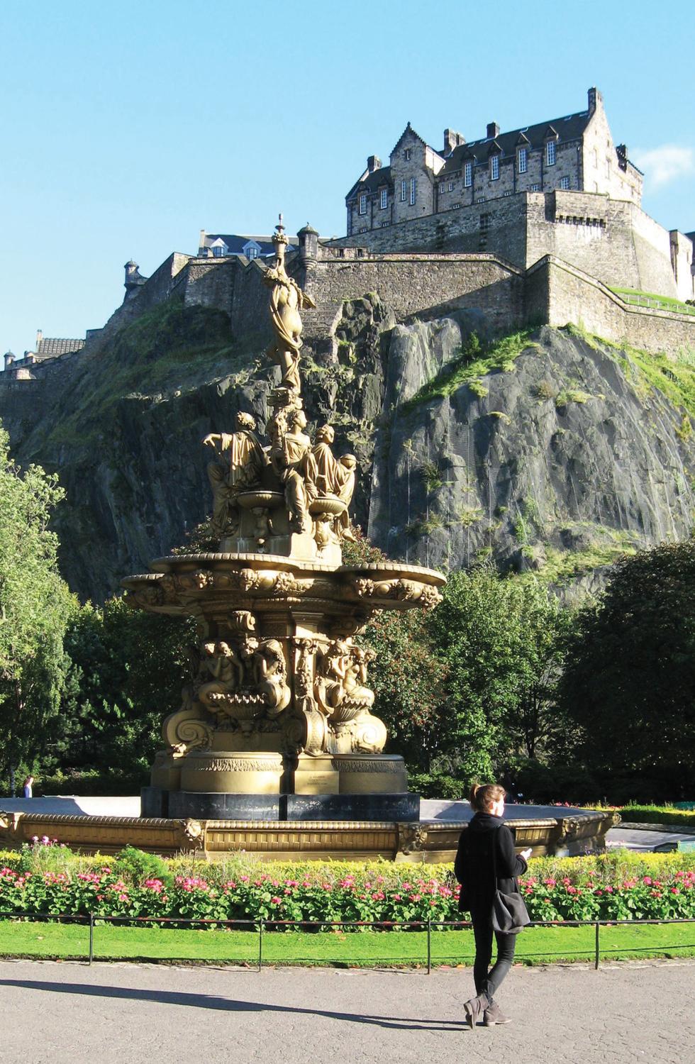 Edinburgh Castle from the Princes Street Gardens Connecting Edinburgh and - photo 2