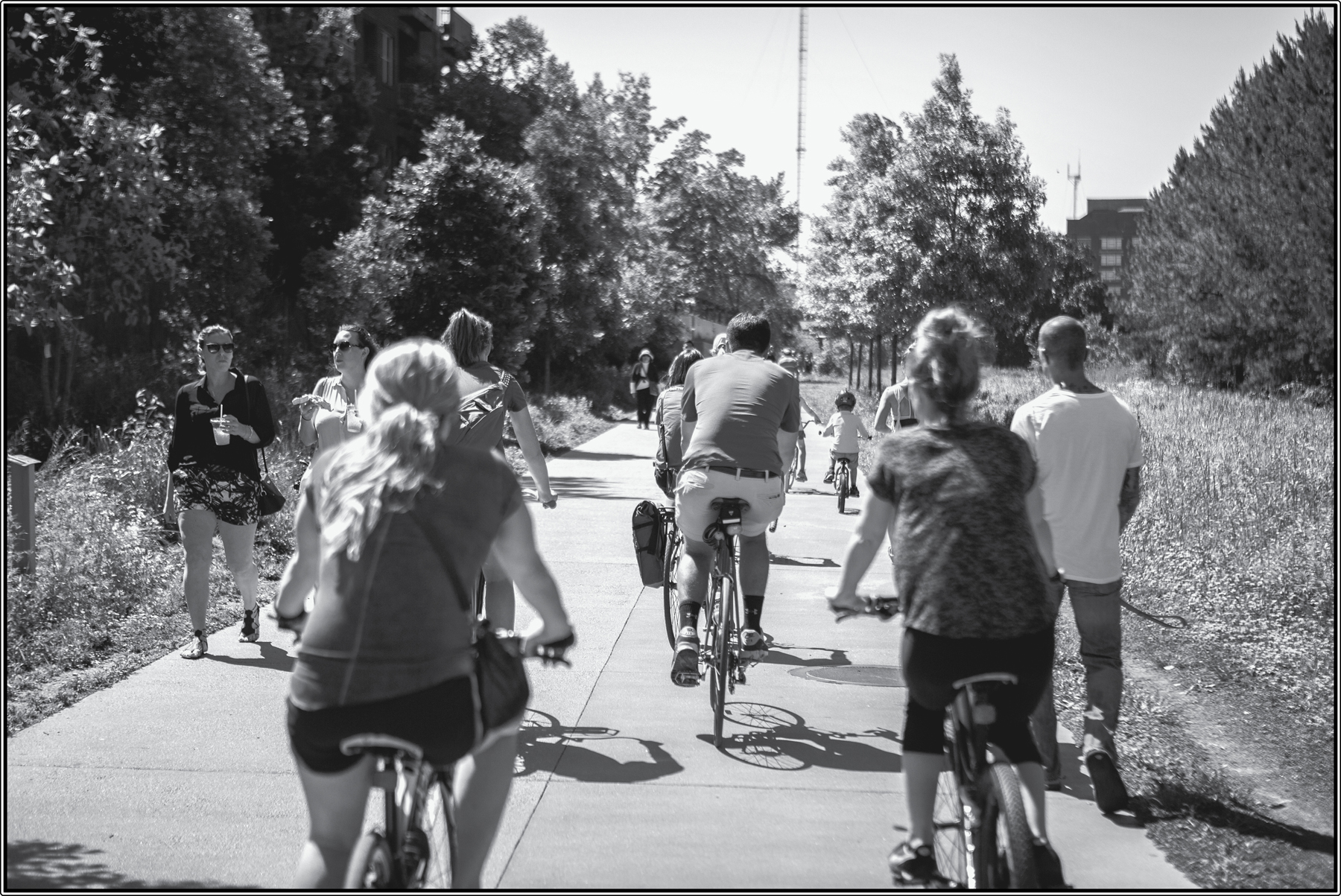 These two photosof traffic on I-7585 and bikers on the BeltLinerepresent two - photo 3