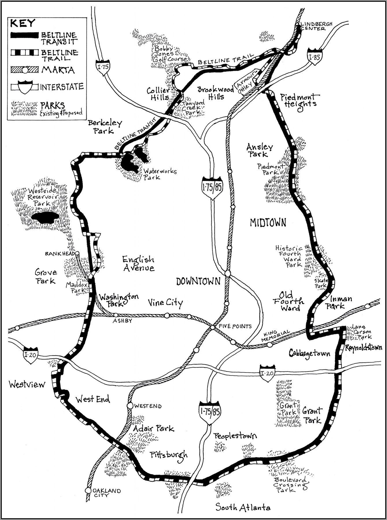 The Atlanta BeltLine The black line is the twenty-two-mile planned streetcar - photo 4