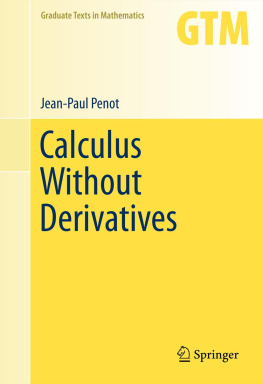 Penot - Calculus Without Derivatives