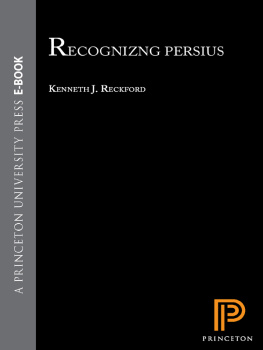 Persius Flaccus Aulus - Recognizing Persius