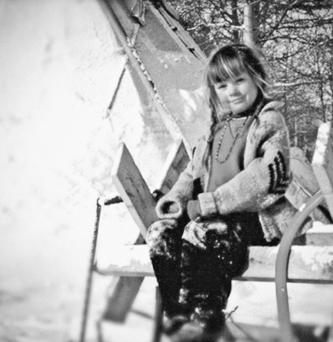 Me in front of our tipi in Kootenay Plains sitting on the sawhorse that we - photo 2