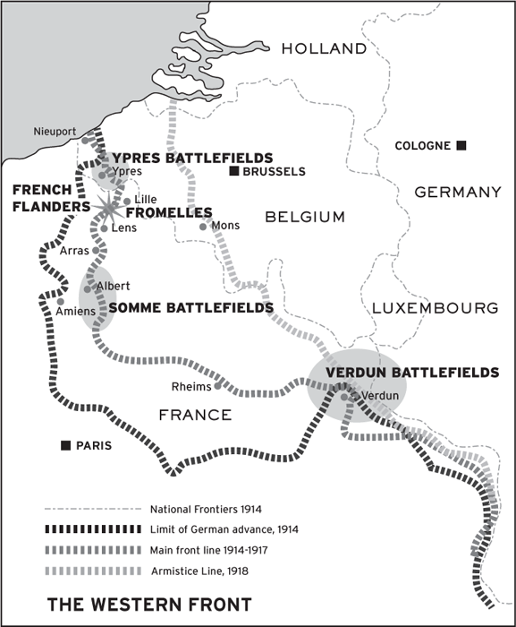 Map 2 The Western Front showing the major battlegrounds Fromelles is in - photo 4