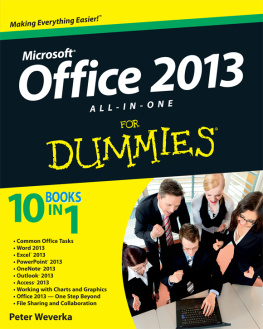 Peter Weverka - Office 2013 All-In-One For Dummies