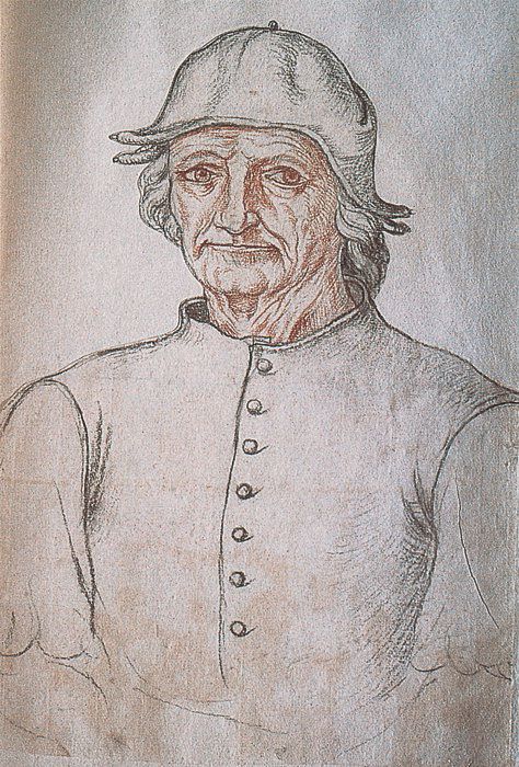 Unbekannter Maler Bildnis des Hieronymus Bosch ca 1550 rote und - photo 6