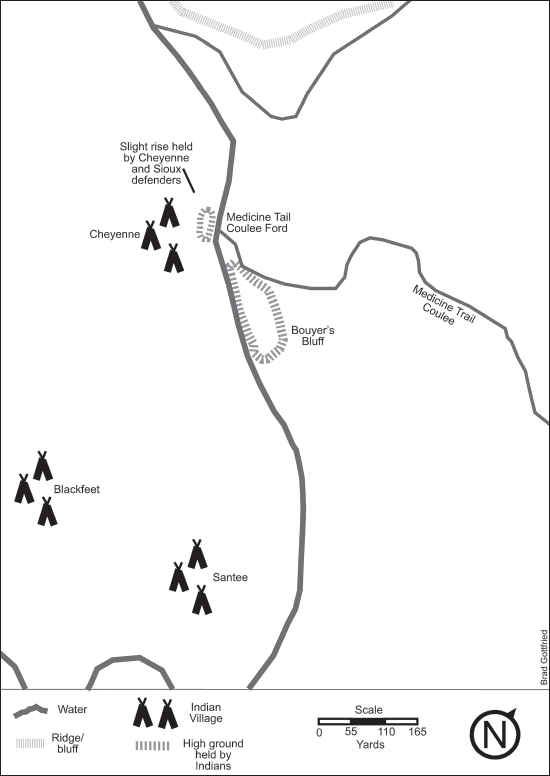 Map of the area of Custers final charge on Medicine Tail Coulee Ford Courtesy - photo 4