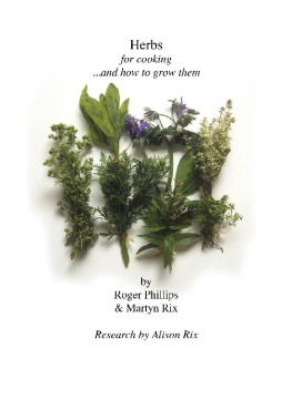 Phillips Roger - The Random House book of herbs for cooking