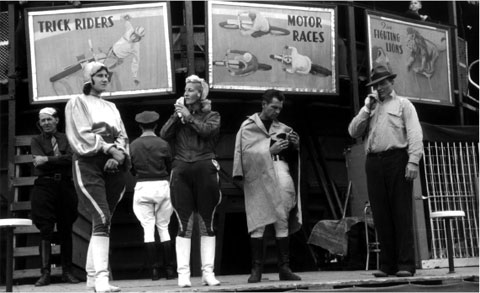 In 1941 in Essex Junction Vermont a carnival barker attracts an audience for - photo 15