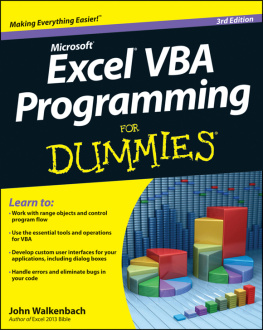 Pieterse Jan Karel Excel 2007 vba programming for dummies