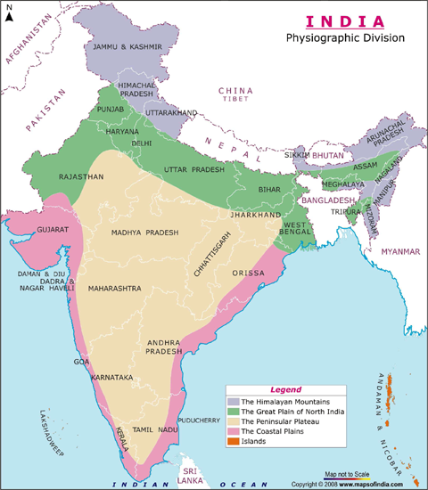 Geographical regions and modern states of India Source mapsofindiacom - photo 2