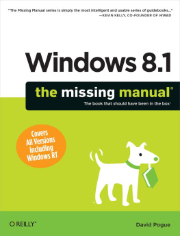 Pogue Windows 8.1: the missing manual