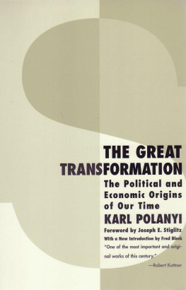 Polanyi - The great transformation: the political and economic origins of our time