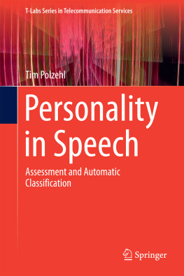 Polzehl - Personality in Speech Assessment and Automatic Classification