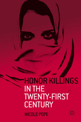 Pope - Honor Killings in the Twenty-First Century