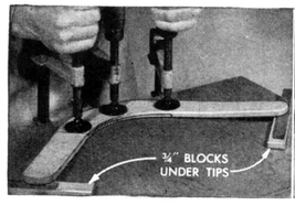 Glue the joint Spring the tips up ward on blocks to get required rise - photo 13