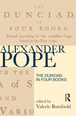 Pope Alexander - The Dunciad in Four Books