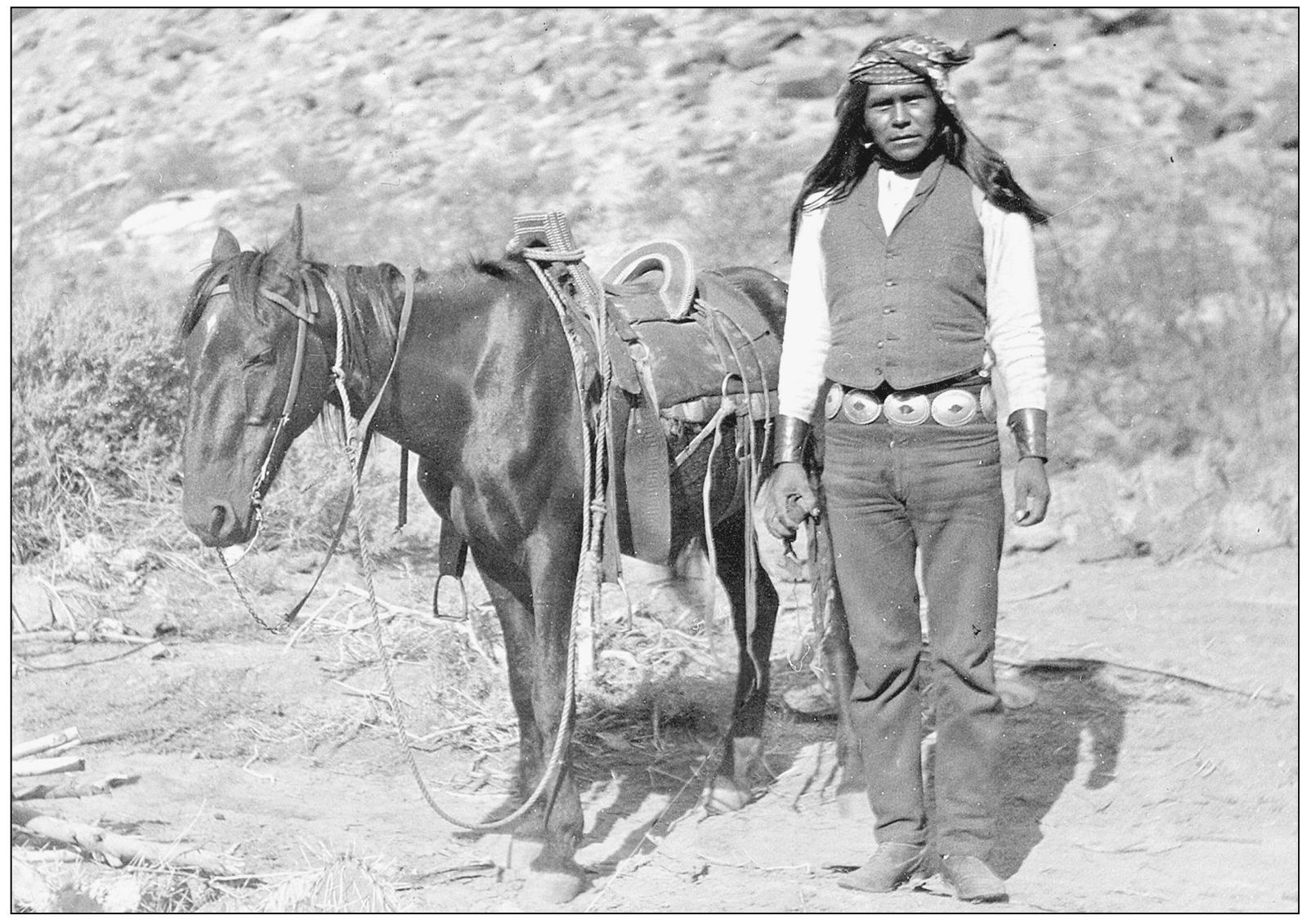 Hamteq a young male member of the Havasupai tribe is pictured in 1899 - photo 6