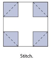 Half-Square Triangles No-Waste Method Refer to the project instructions for - photo 2