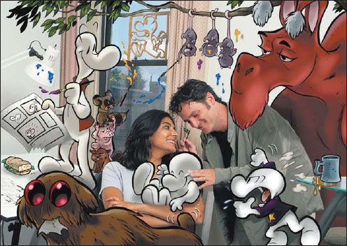 Jeff Smith and his wife Vijaya Iyer operate Cartoon Books and its website - photo 2